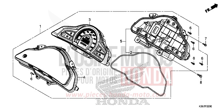 METER for PCX 125 PEARL SIENA RED (R320) from 2015